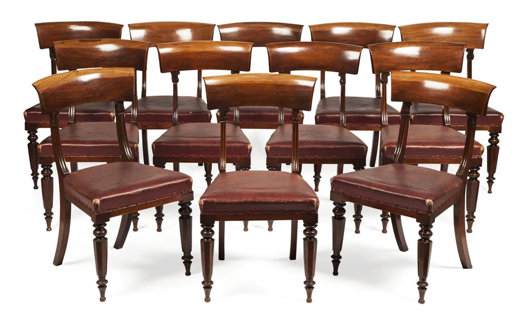 Appraisal: SET OF TWELVE WILLIAM IV MAHOGANY DINING CHAIRS CIRCA with