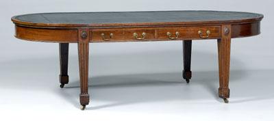 Appraisal: Adam style leather-top library table or partner s desk large