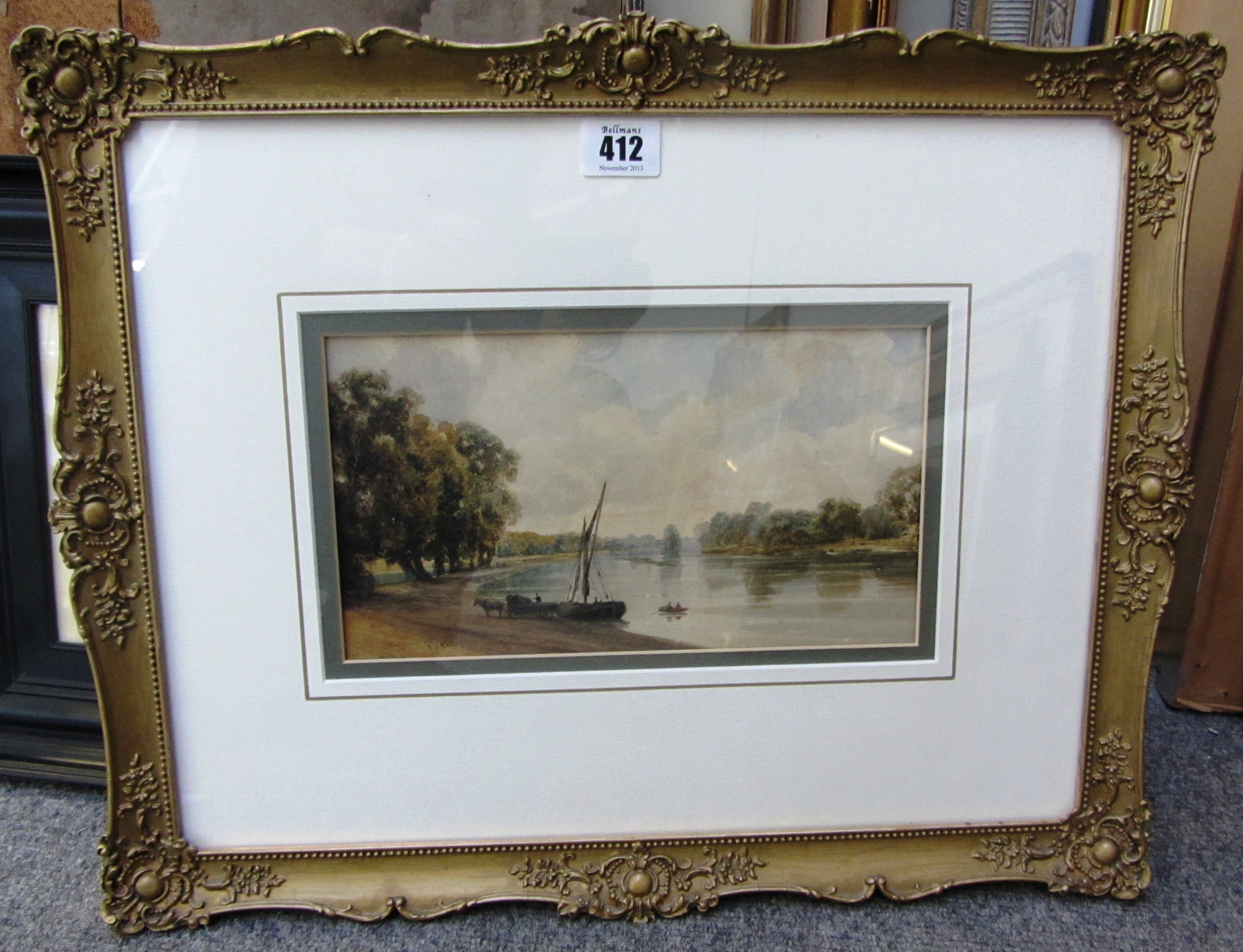 Appraisal: Thomas Shotter Boys - Twickenham watercolour signed and inscribed cm