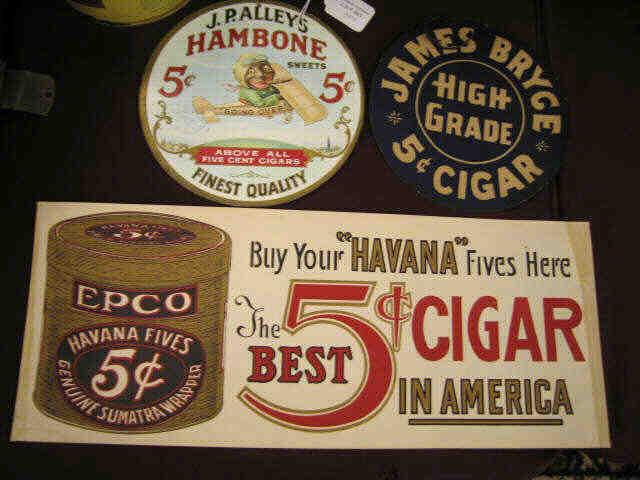 Appraisal: Early Cigar Advertising Signs