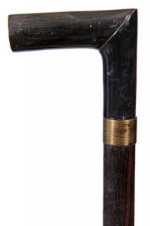 Appraisal: Physician s Cane- Ca - A buffalo horn handle a