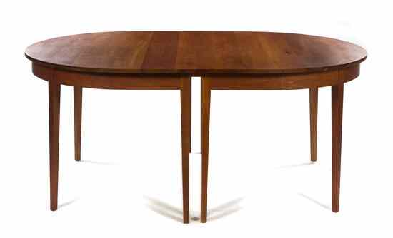 Appraisal: A Thomas Moser Cherry Oval Ring Extension Table the oval