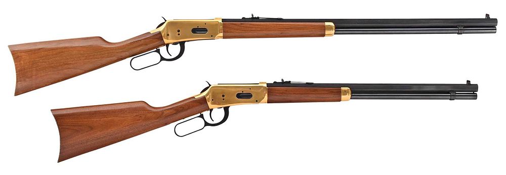 Appraisal: Two Winchester Model Centennial Long Guns - lever action yellow