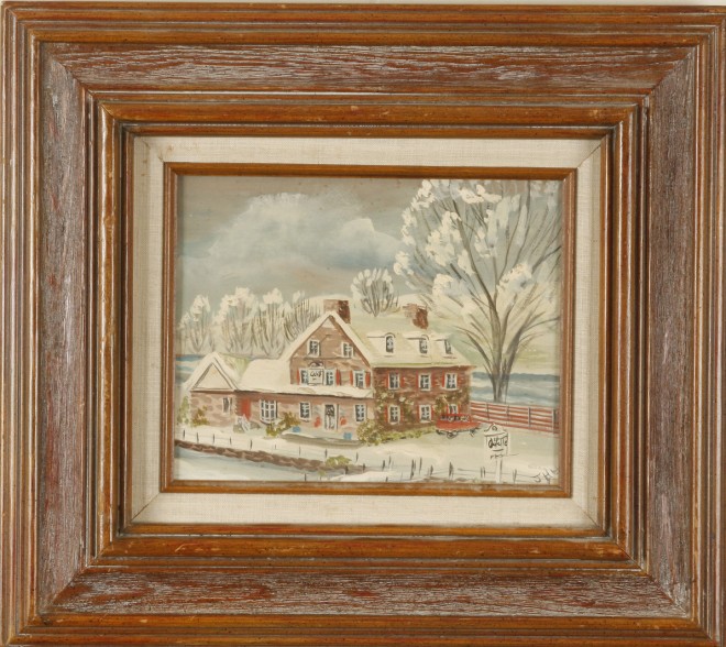 Appraisal: Chez Odette's New Hope Pennsylvania oil on board x SLR