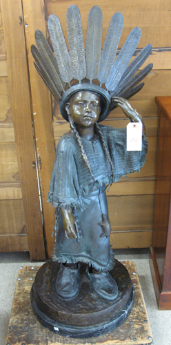 Appraisal: JIM DAVIDSON American th century Girl Chieftain on bronze and