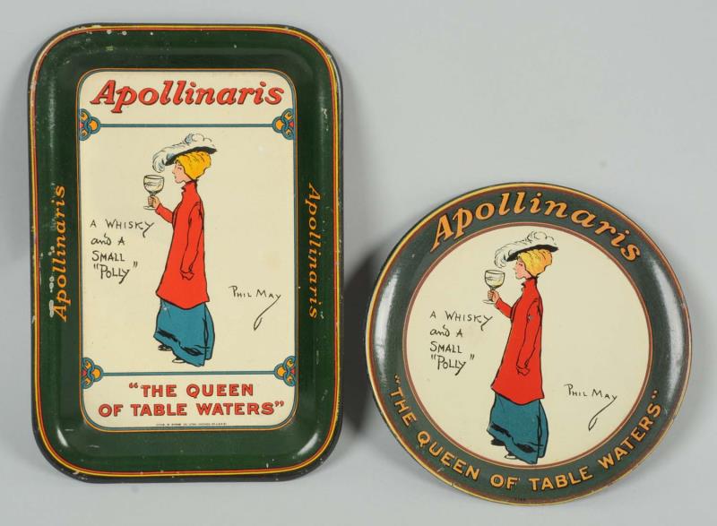 Appraisal: Lot of Apollinaris Whiskey Tip Trays Only a few small