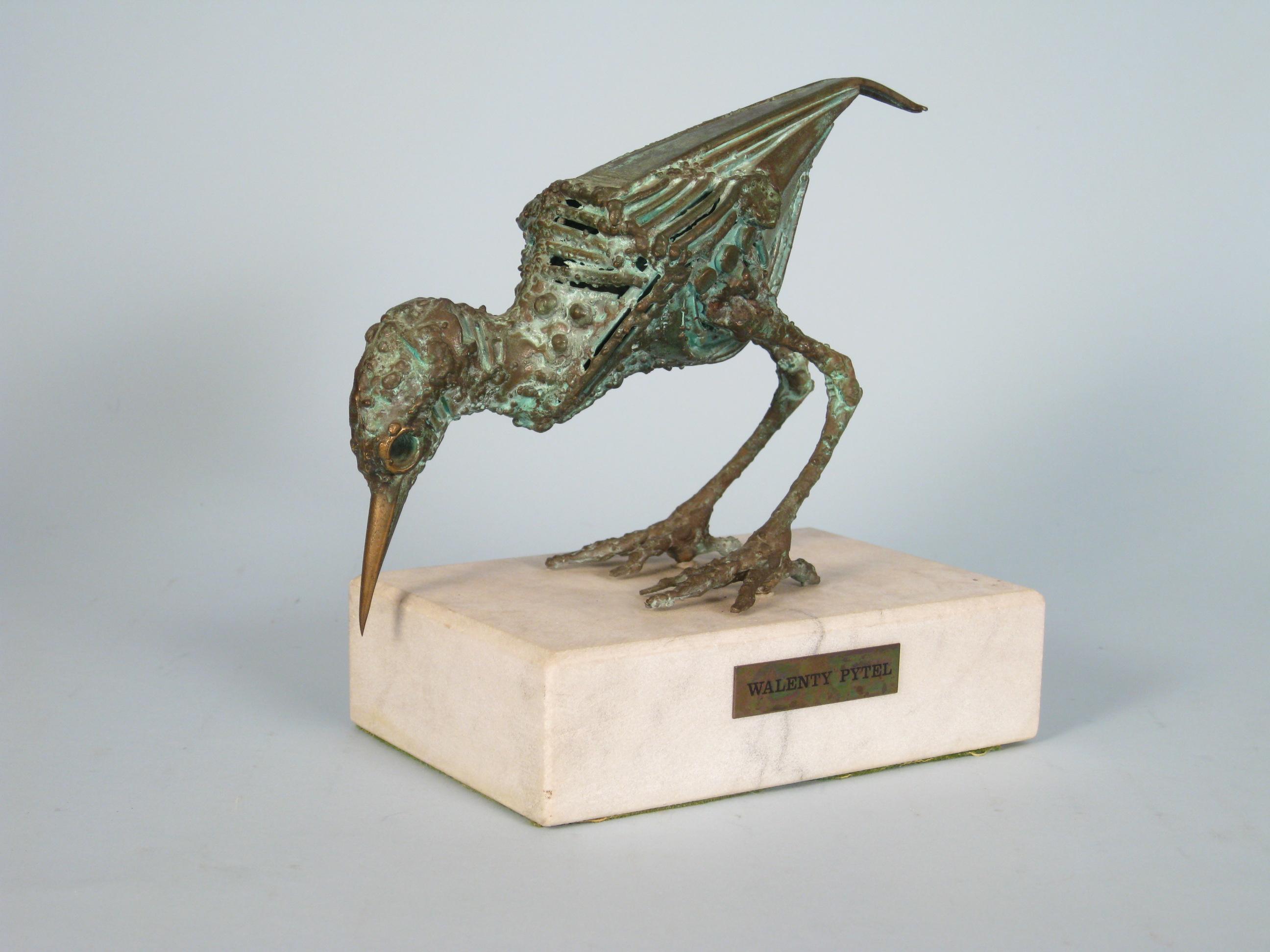 Appraisal: WALENTY PYTEL Bronze model of a Fledling on marble base