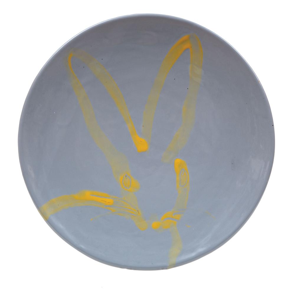 Appraisal: Hunt Slonem American Louisiana b Untitled Bunny Charger hand-painted glazed