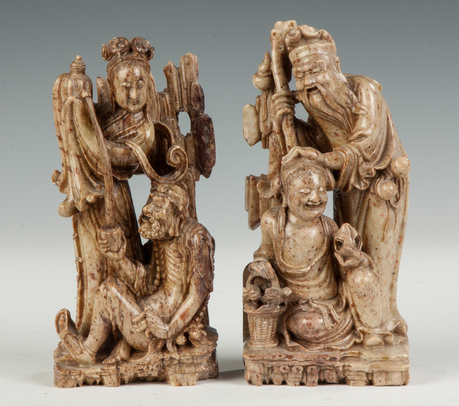 Appraisal: Carved Chinese Soapstone Immortals