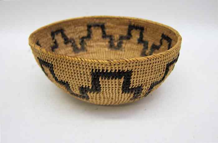 Appraisal: PAIUTE INDIAN BASKET having a geometric design Height '' diameter