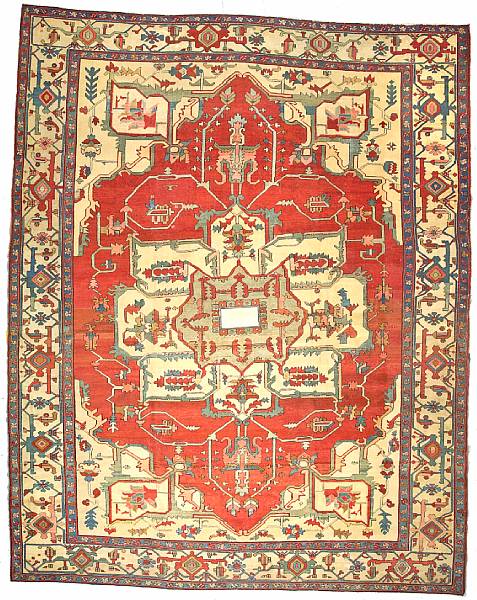 Appraisal: A Serapi carpet Northwest Persia late th century size approximately