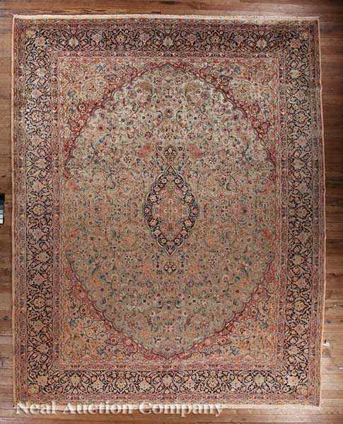 Appraisal: A Fine Persian Lavar Kerman Carpet pale blue and red