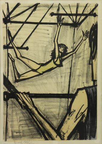 Appraisal: BUFFET Bernard Lithograph The Trapeze Artists Pencil signed and numbered