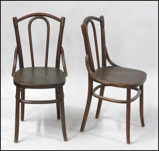 Appraisal: SET OF TEN INDONESIAN BENTWOOD SIDE CHAIRS Back height ''