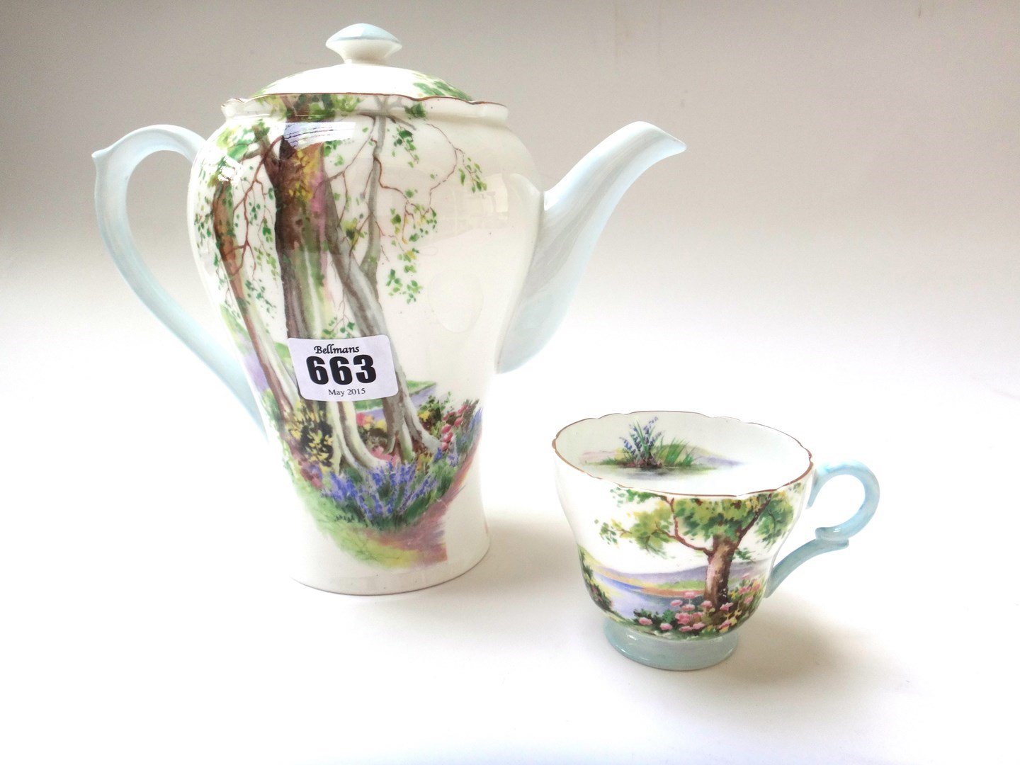 Appraisal: A Shelley part tea and coffee service decorated in the