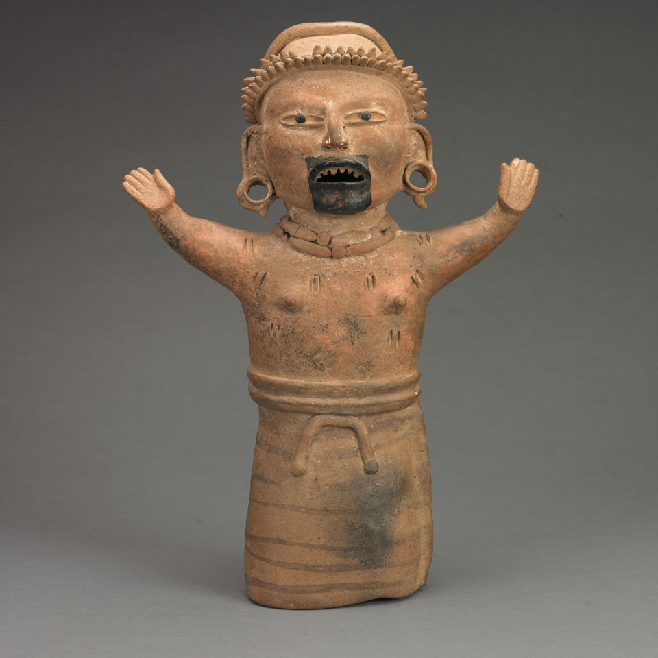 Appraisal: Veracruz Pottery Figure of a Priest Gulf Coast Mexico -