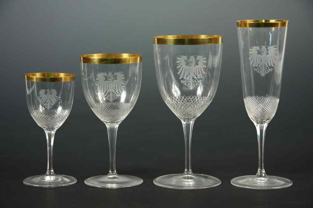 Appraisal: PCS IMPERIAL GERMAN CRYSTAL STEMWARE - Crystal Stemware Glasses all