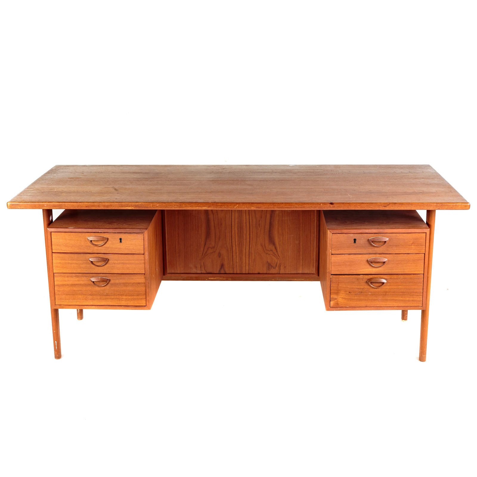 Appraisal: KAI KRISTIANSEN DANISH MID-CENTURY FLOATING DESK Mid- th century designed