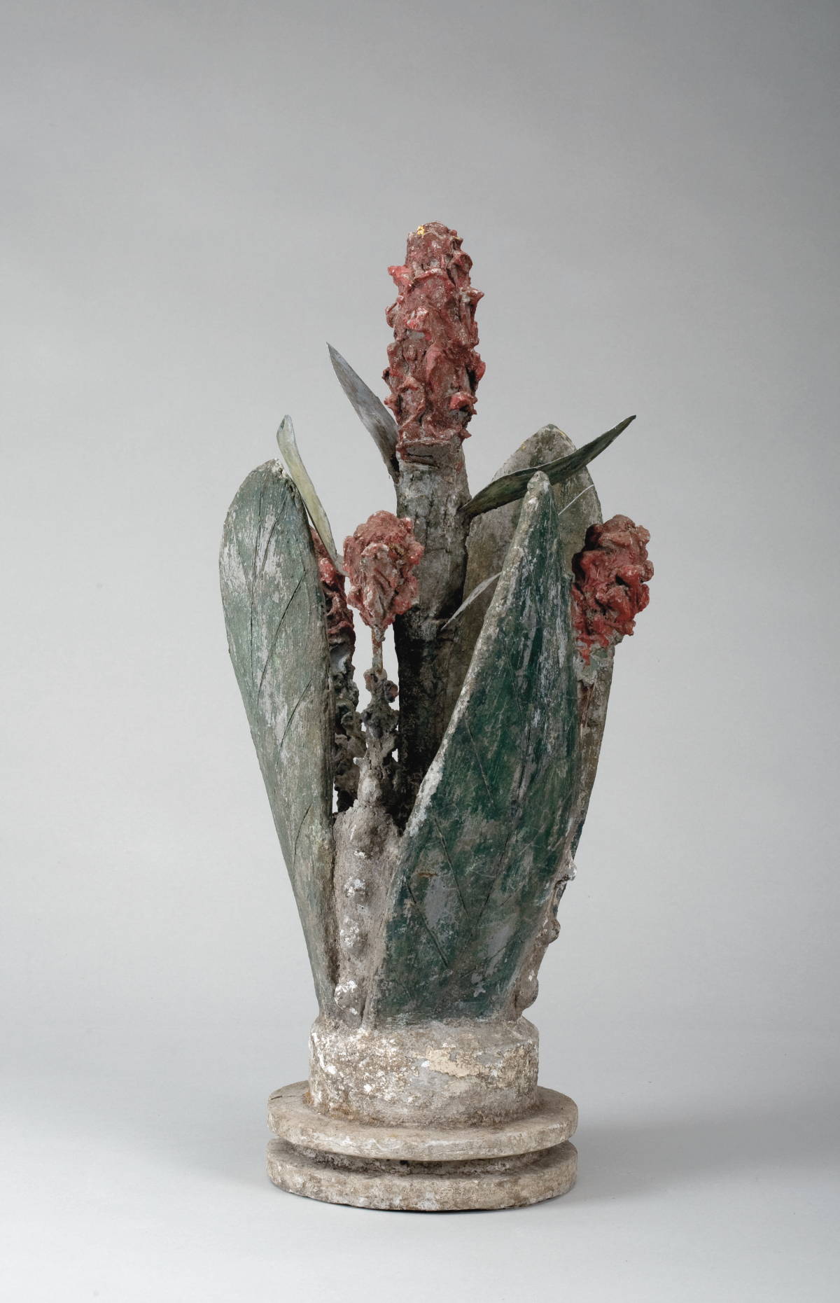 Appraisal: TIN AND CONCRETE GARDEN ORNAMENT IN THE FORM OF A