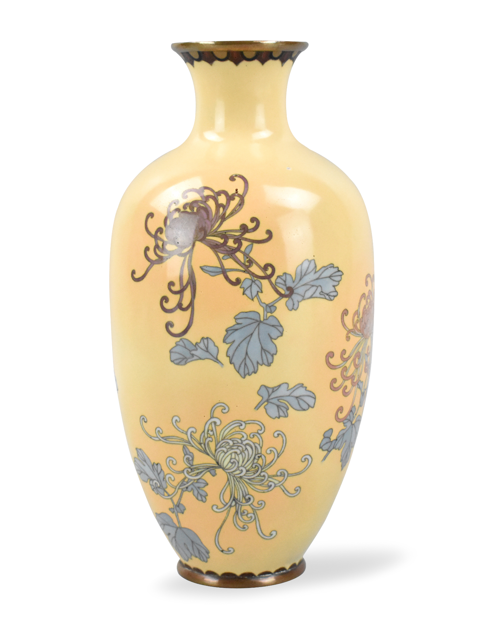 Appraisal: A Japanese cloisonne vase with flowers dating from the Meiji