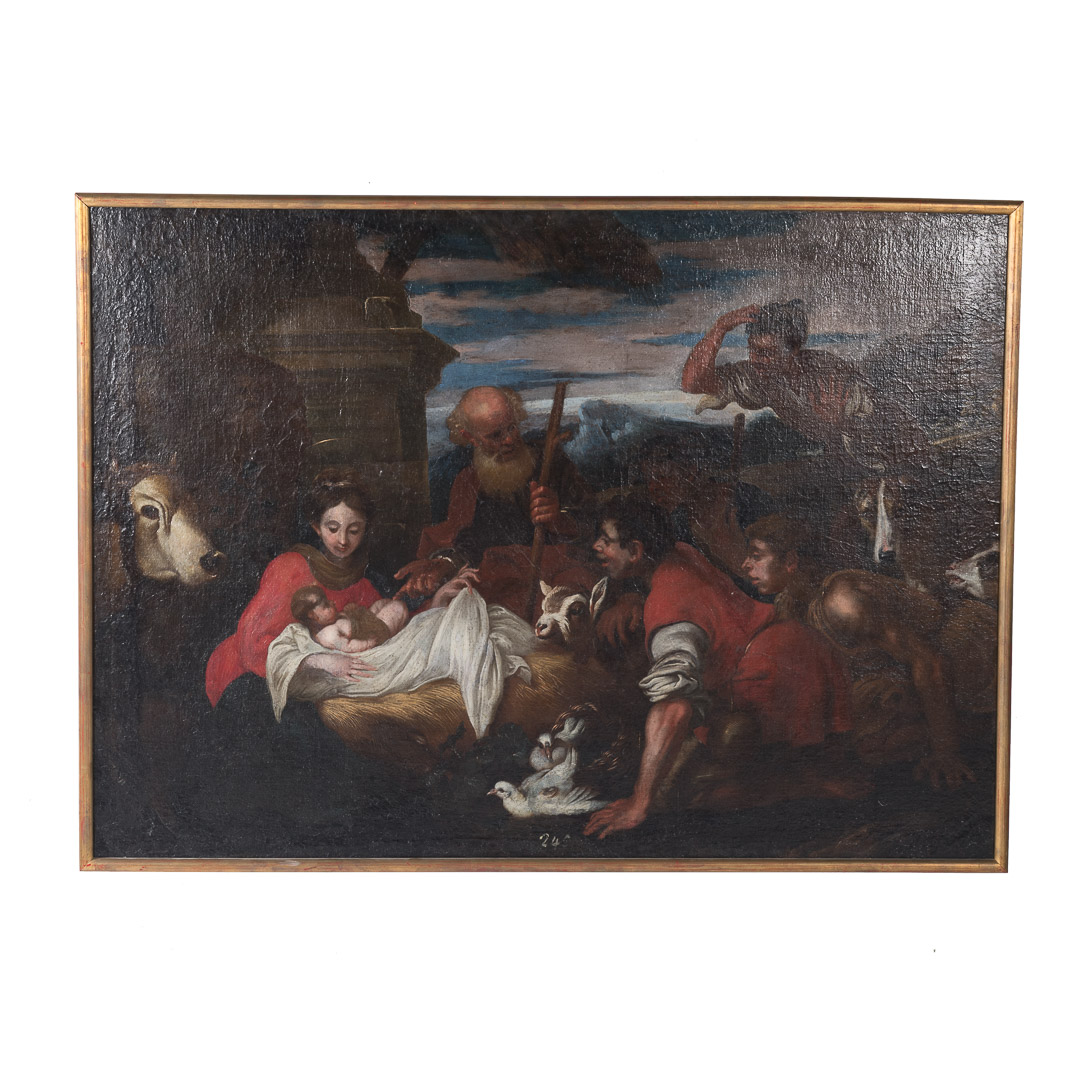 Appraisal: Italian School th c Adoration of the Shepherds Follower of