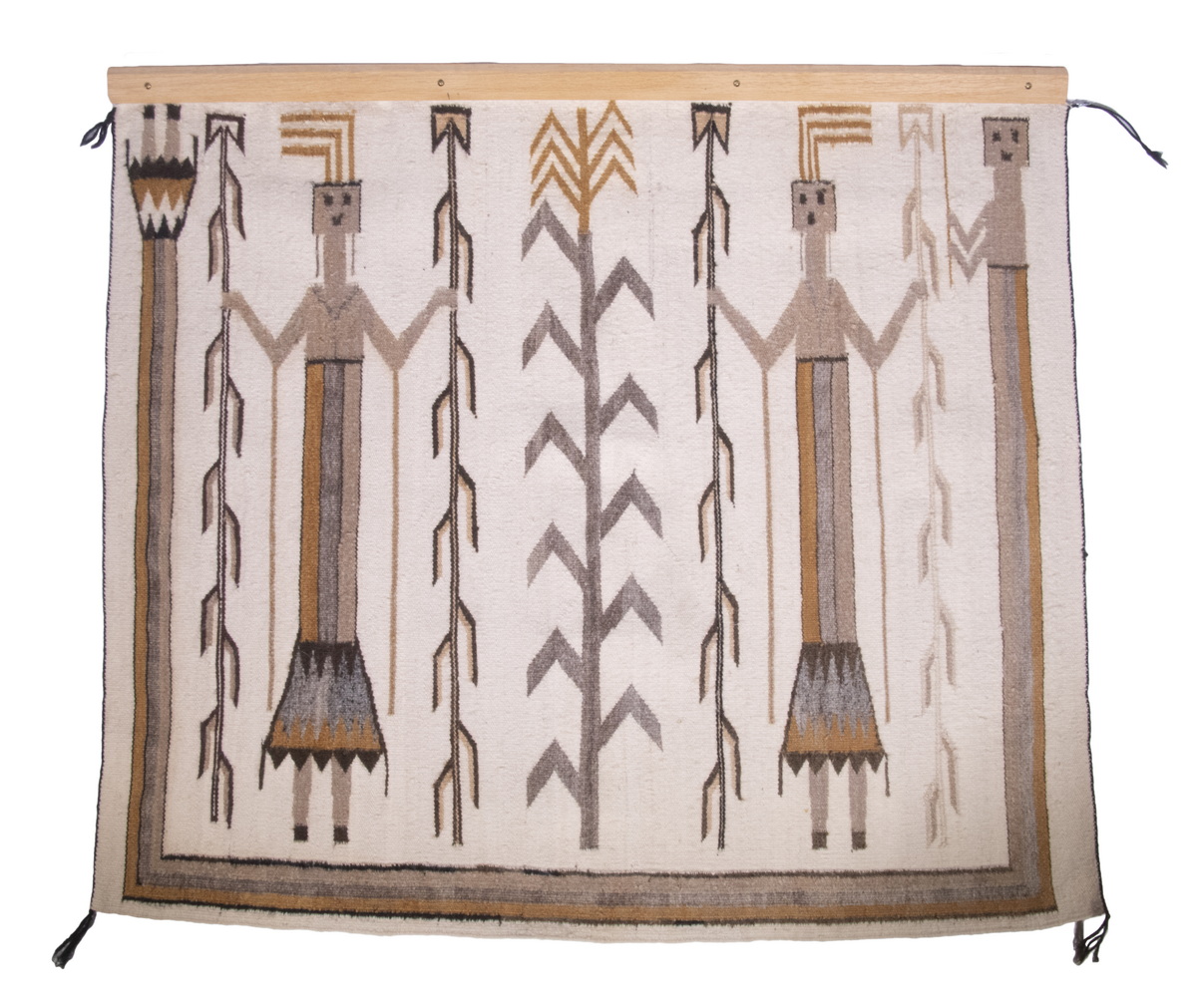 Appraisal: NAVAJO YEI BI CHAI RUG CIRCA ON CLAMP WALL HANGER