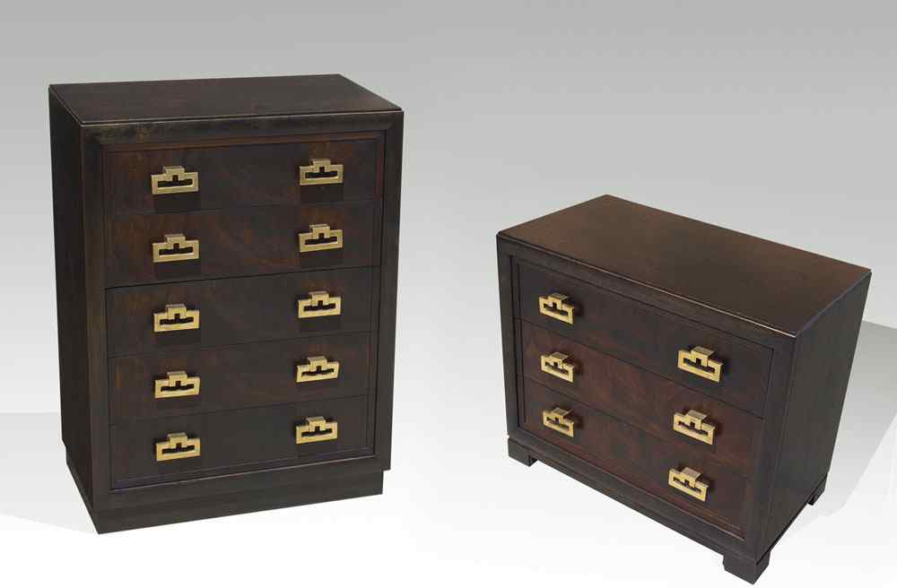 Appraisal: MID CENTURY KITTINGER TALL CHEST AND DRESSER Marked Kittinger inside