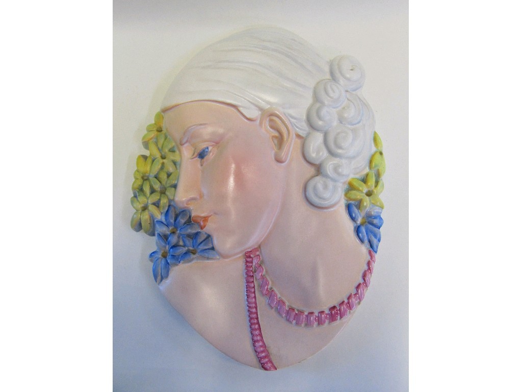 Appraisal: Beswick wall plaque no modelled as a woman in profile