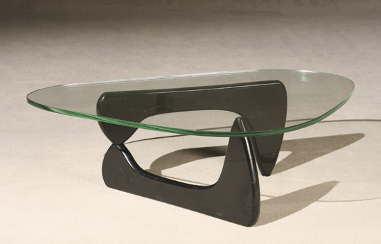 Appraisal: Isamu Noguchi 'IN- ' Ebonized Wood and Glass Coffee Table