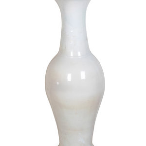 Appraisal: A Large Chinese White-Glazed Porcelain Vase TH CENTURY With a