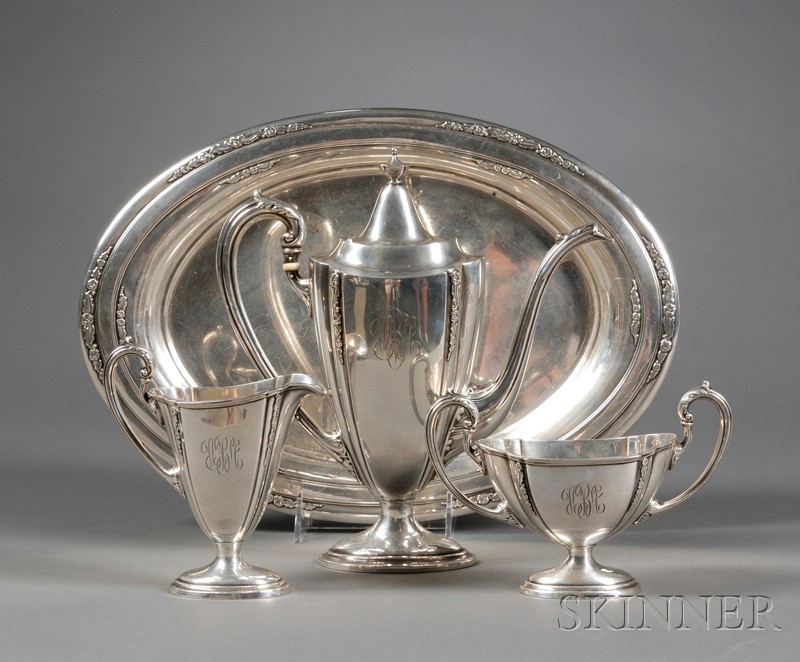 Appraisal: Four Piece International Sterling Demitasse Service early th century comprising