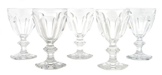 Appraisal: A Set of Assorted Glasses for Twelve Baccarat in the