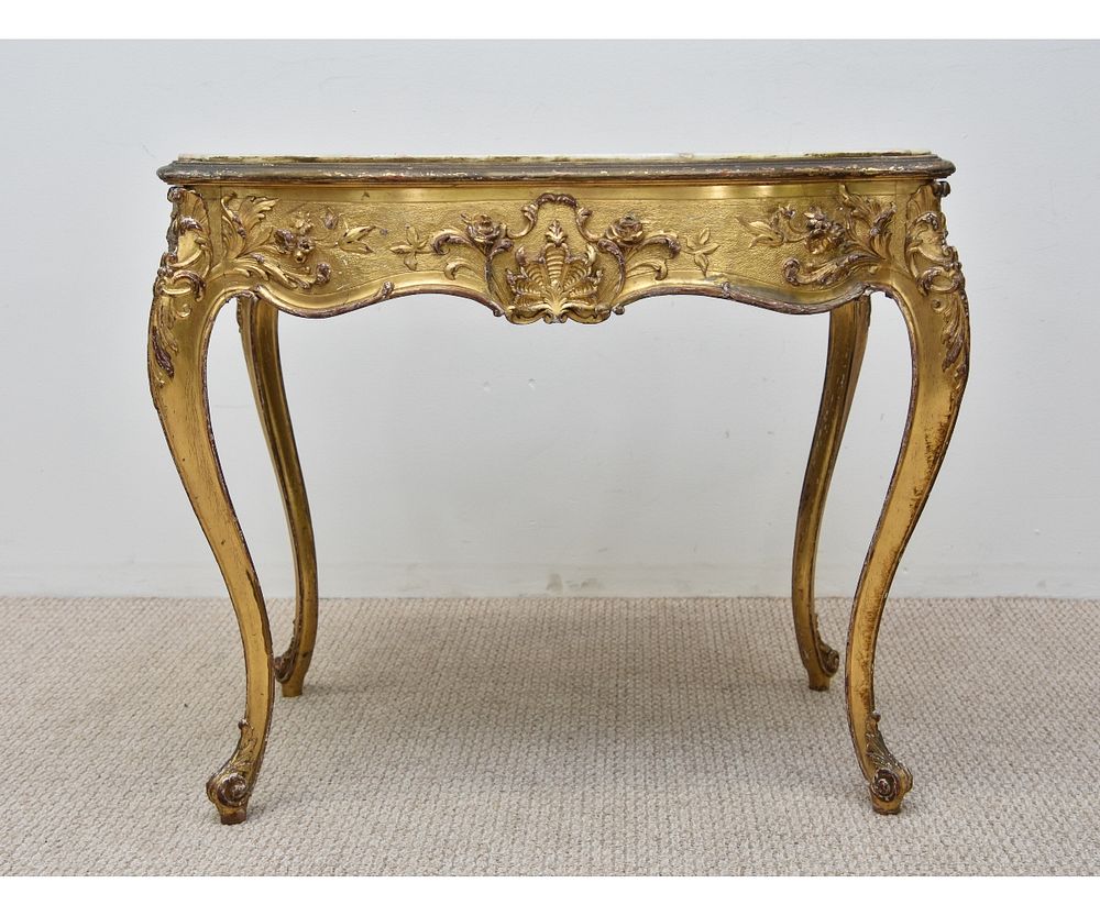 Appraisal: French Marble Top Louis XVI Style Table French marble top