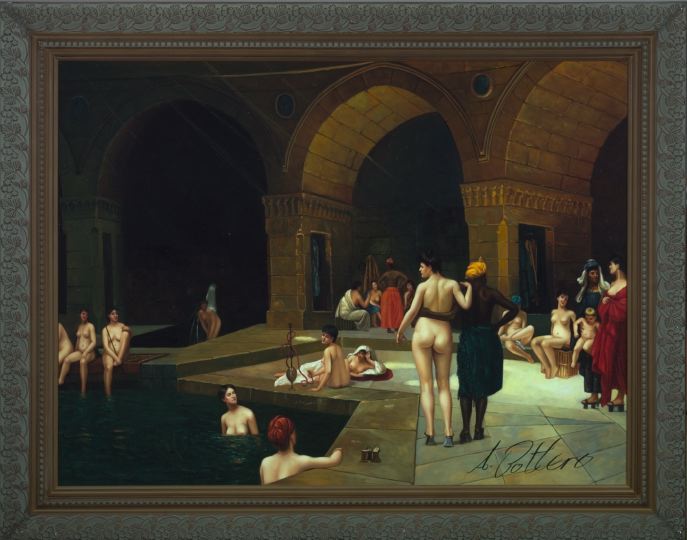 Appraisal: Continental School th Century The Bath House oil on canvas