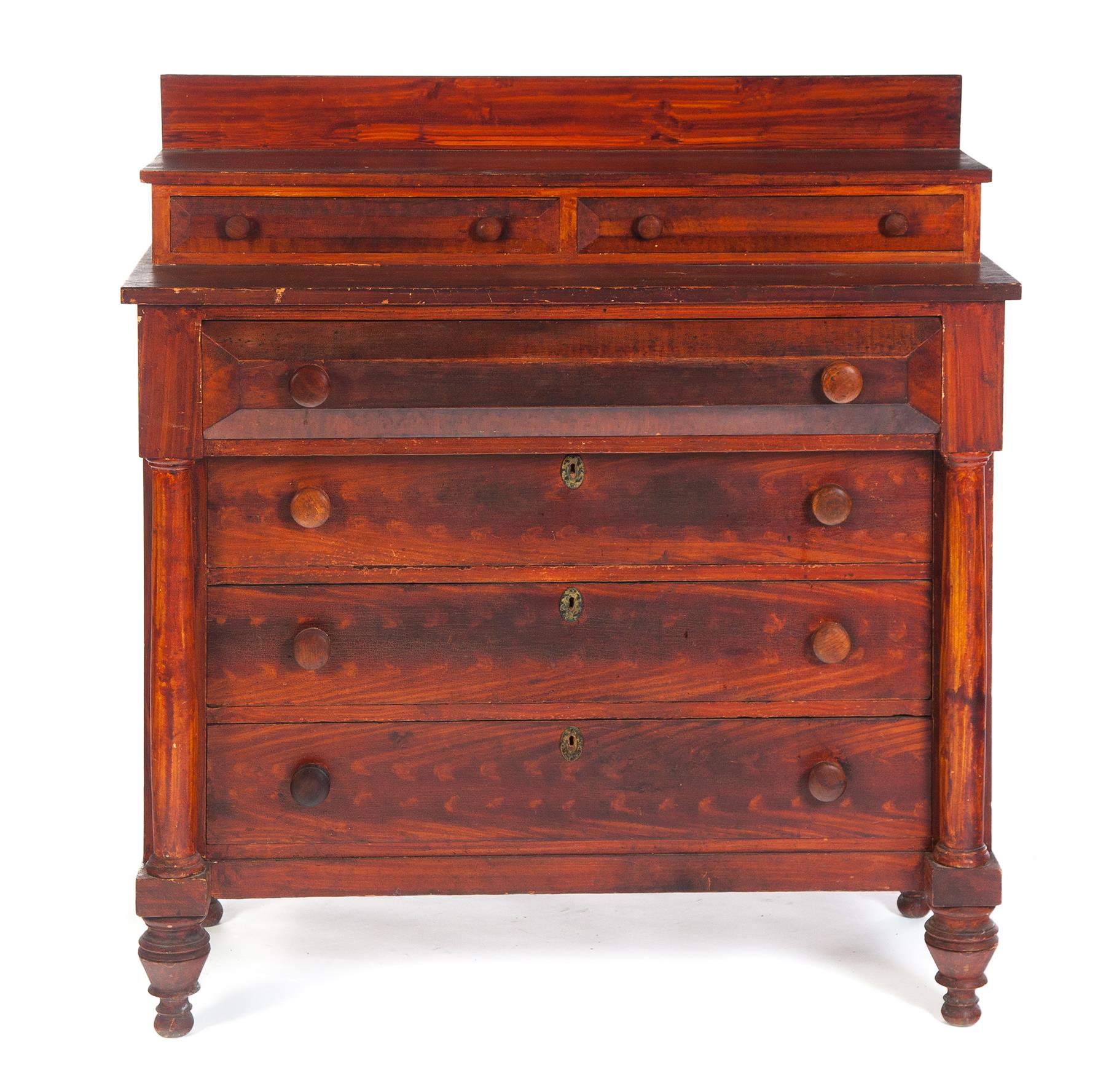 Appraisal: AMERICAN EMPIRE SIX-DRAWER CHEST Second quarter- th century pine Original