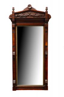 Appraisal: Stained Walnut Eastlake Style Mirror American late th early th