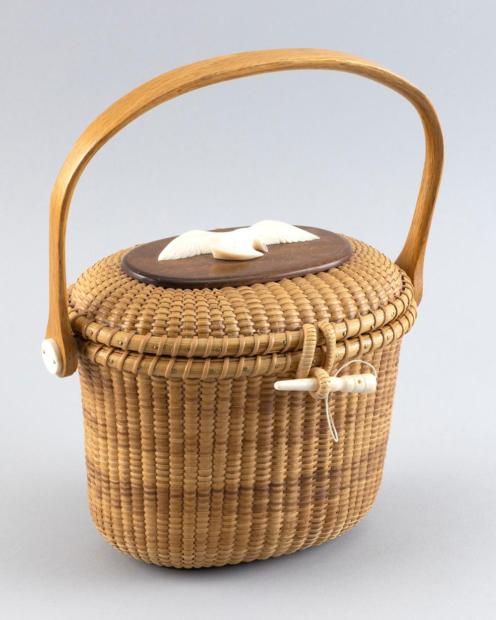 Appraisal: WHALERS CRAFTS NANTUCKET BASKET PURSE NANTUCKET MASSACHUSETTS DATED HEIGHT WIDTH