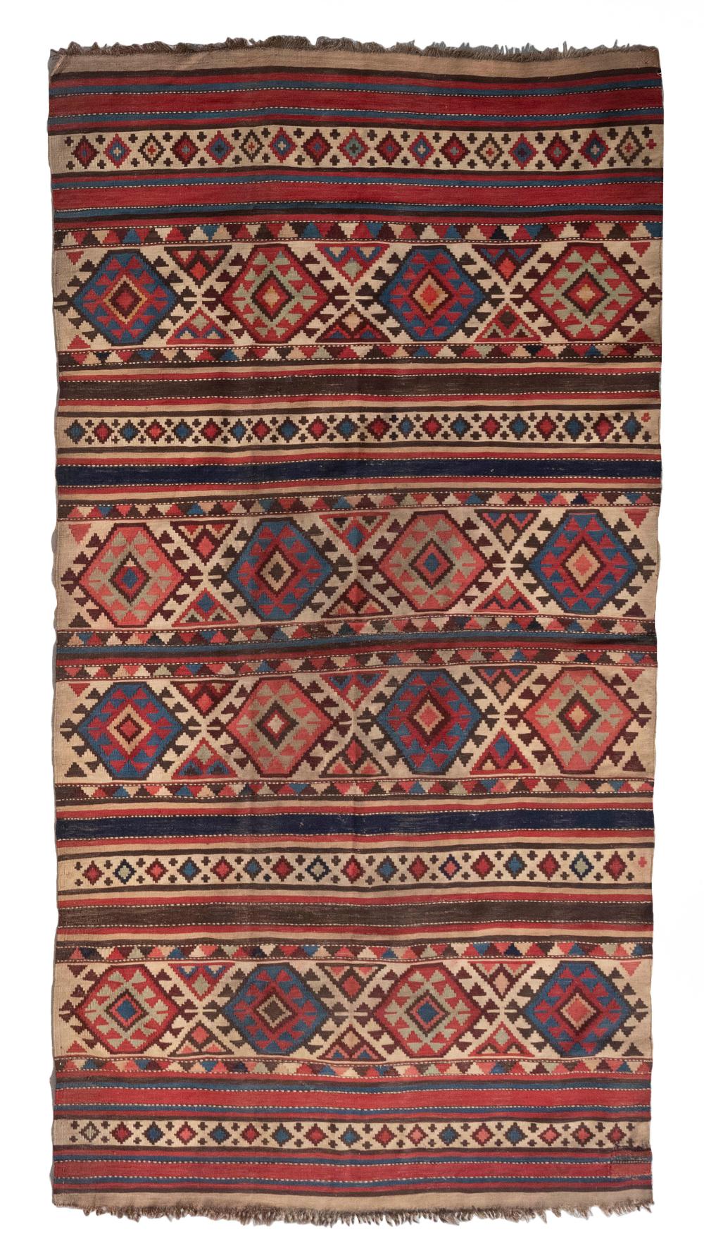 Appraisal: KILIM RUG X MID- TH CENTURYKILIM RUG ' X '