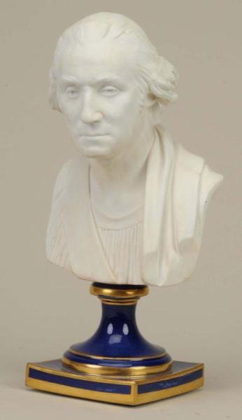 Appraisal: Bisque Bust of Washington on a Sevres Base Description Circa