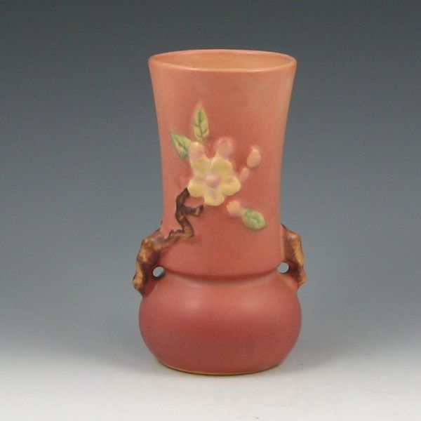 Appraisal: Roseville Apple Blossom vase in pink Marked Roseville USA -