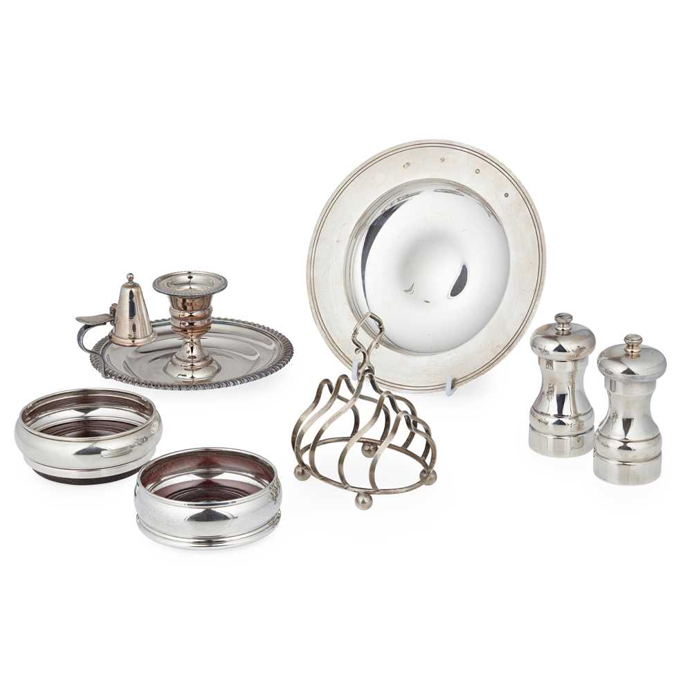 Appraisal: A COLLECTION OF MISCELLANEOUS SILVER to include a modern reproduction