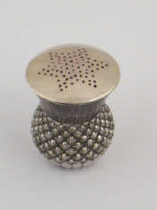 Appraisal: A late Victorian Scottish silver pepper in the form of