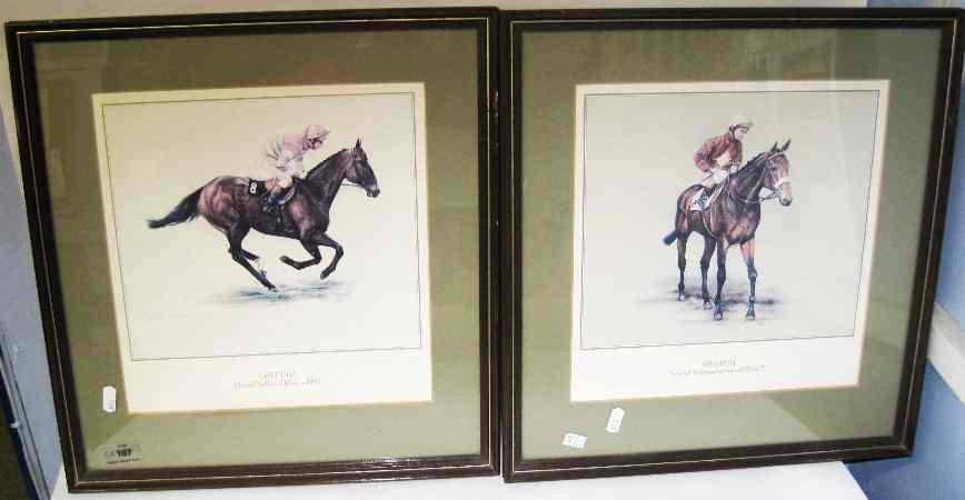 Appraisal: Large Prints of Racing Horses Gritter Red Rum