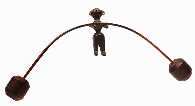 Appraisal: AN ANTIQUE TREEN BALANCING TOY IN THE FORM OF A