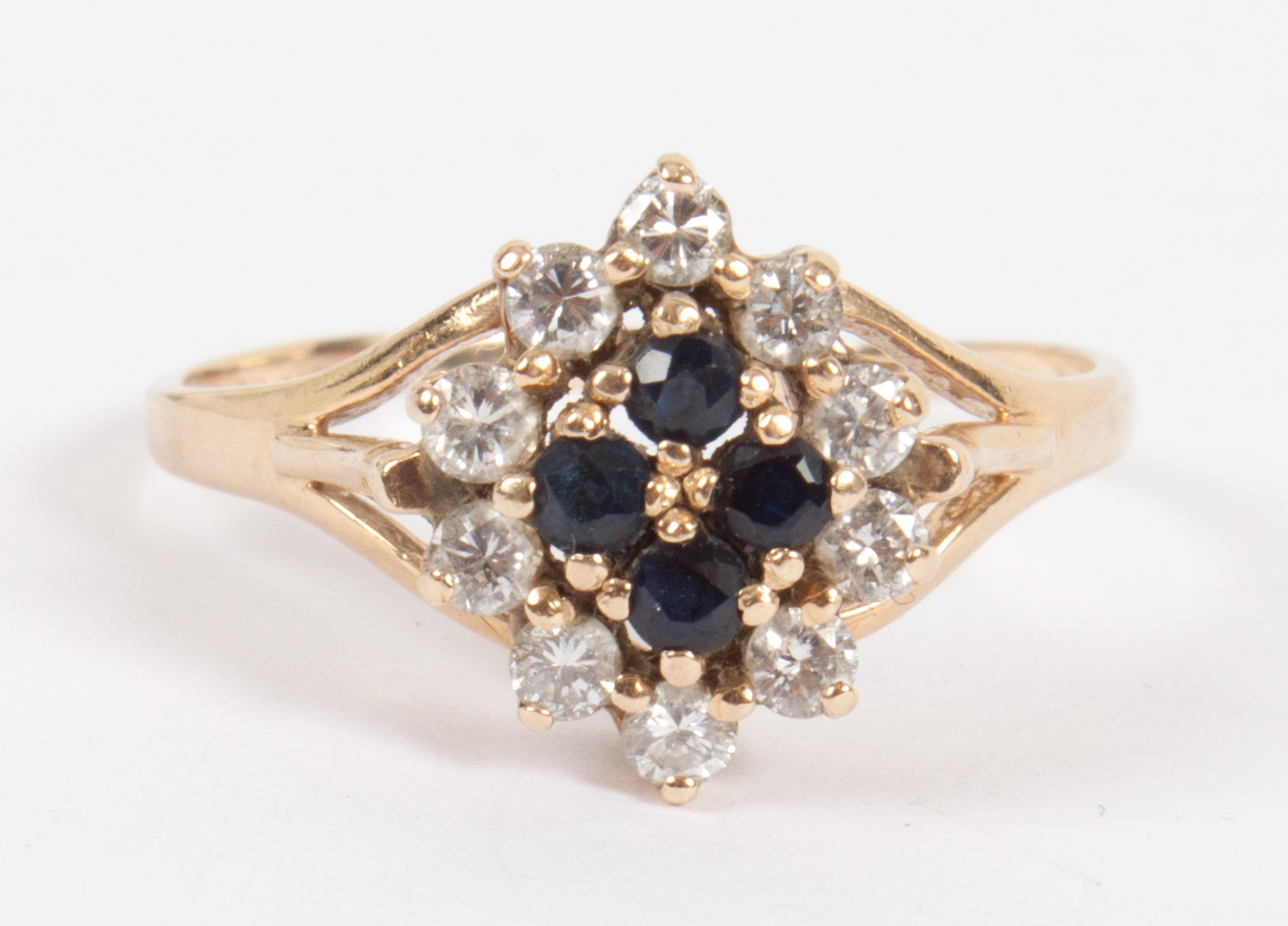 Appraisal: Ladies K gold diamond sapphire ring size grams about ct