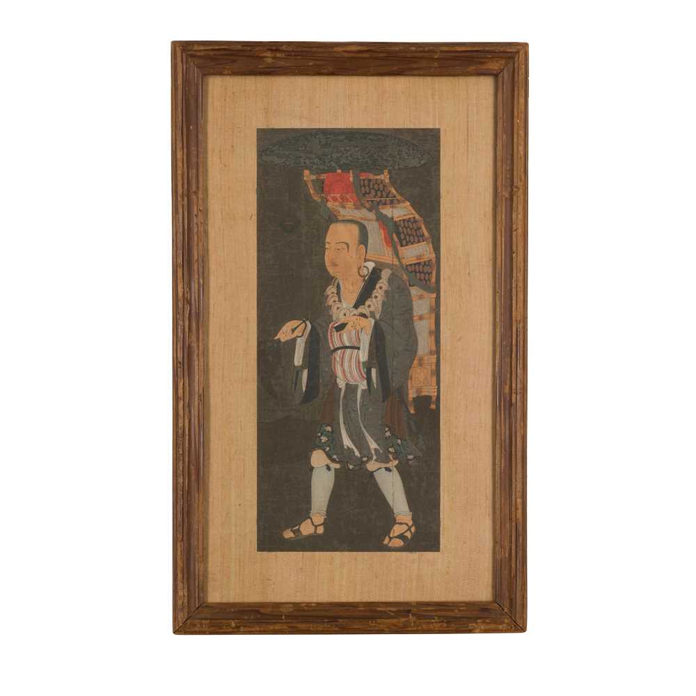 Appraisal: PAINTING OF XUANZANG colour on paper depicting the renowned monk