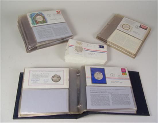 Appraisal: Sterling Silver Medallions First Day Covers U S first day