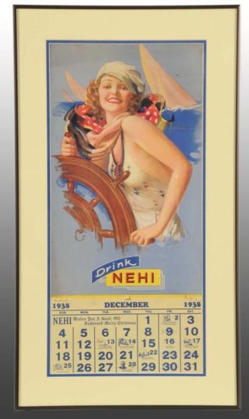 Appraisal: Nehi Calendar Description Framed under glass Artwork by Rolf Armstrong