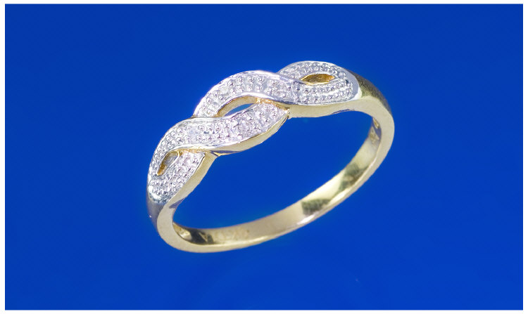 Appraisal: ct Gold Diamond Dress Ring Set With Round Brilliant Cut