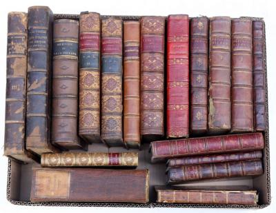 Appraisal: Eighteen leather bound books classics etc box